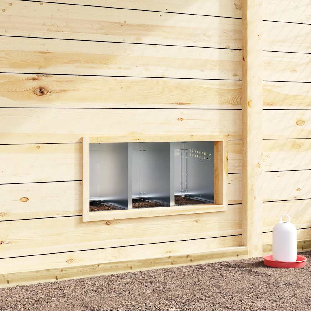 Chicken Nesting Box 3 Compartments with Legs Galvanised Steel