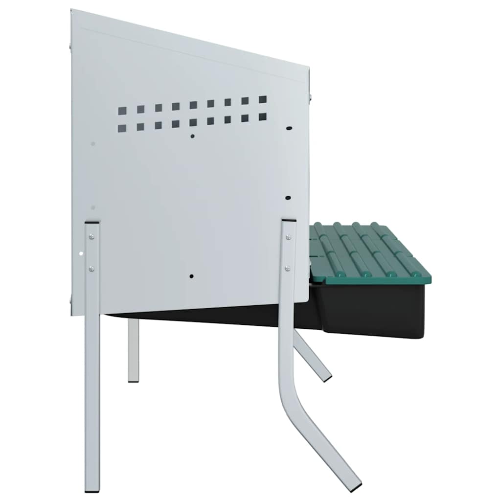 Chicken Nesting Box 3 Compartments with Legs Galvanised Steel