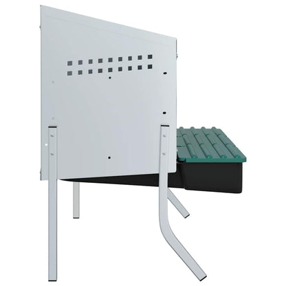 Chicken Nesting Box 3 Compartments with Legs Galvanised Steel