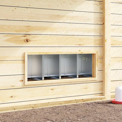 Chicken Nesting Box 4 Compartments with Legs Galvanised Steel
