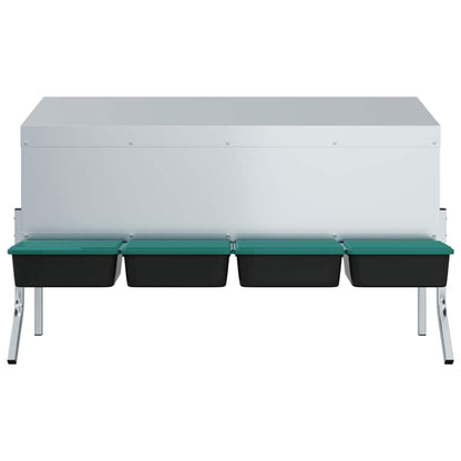 Chicken Nesting Box 4 Compartments with Legs Galvanised Steel