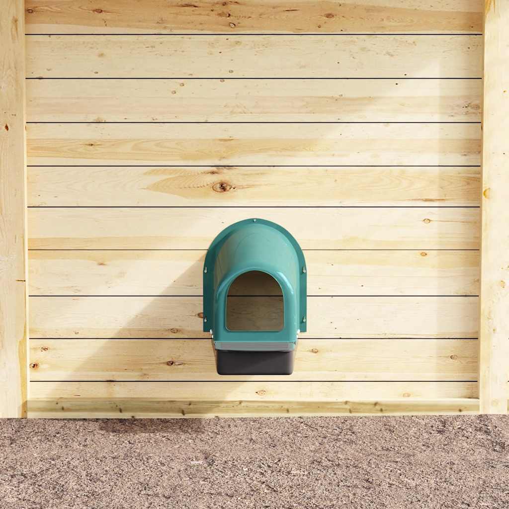 Chicken Nesting Boxes 4 pcs Wall-Mounted Dark Green Plastic