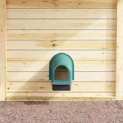 Chicken Nesting Boxes 4 pcs Wall-Mounted Dark Green Plastic