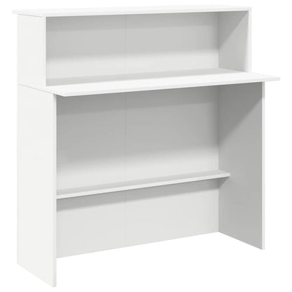 Reception Desk White 100x50x103.5 cm Engineered Wood