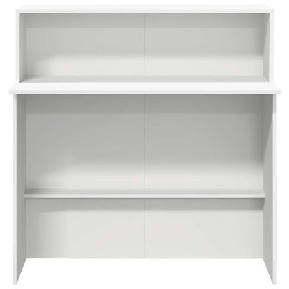 Reception Desk White 100x50x103.5 cm Engineered Wood