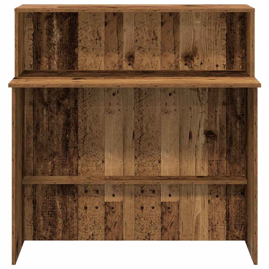 Reception Desk Old Wood 100x50x103.5 cm Engineered Wood