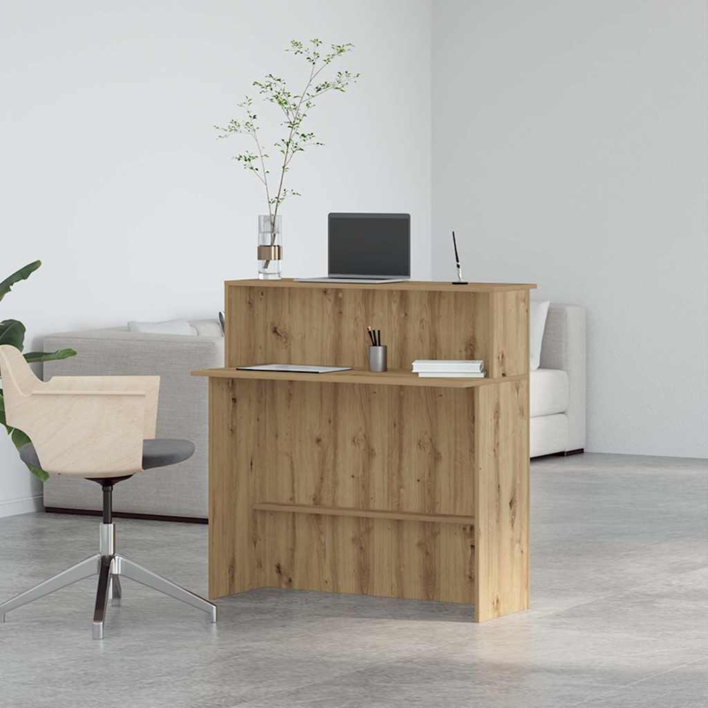 Reception Desk Artisan Oak 100x50x103.5 cm Engineered Wood