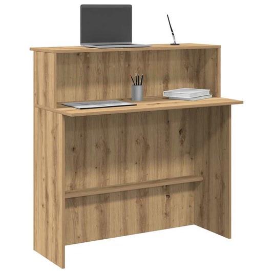 Reception Desk Artisan Oak 100x50x103.5 cm Engineered Wood
