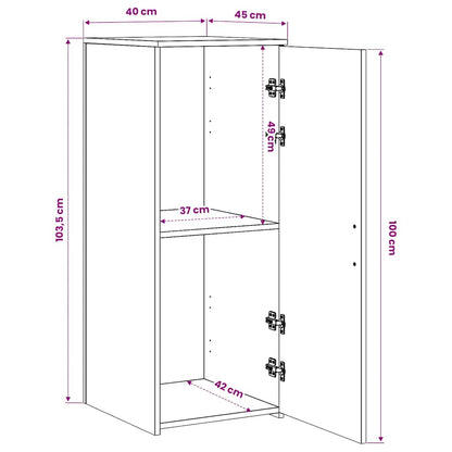 Storage Cabinet Black 40x45x103,5 cm Engineered Wood