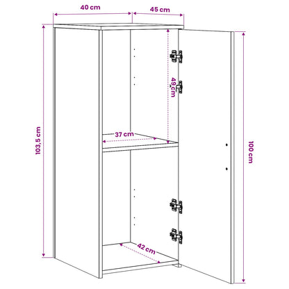Storage Cabinet Concrete Grey 40x45x103,5 cm Engineered Wood