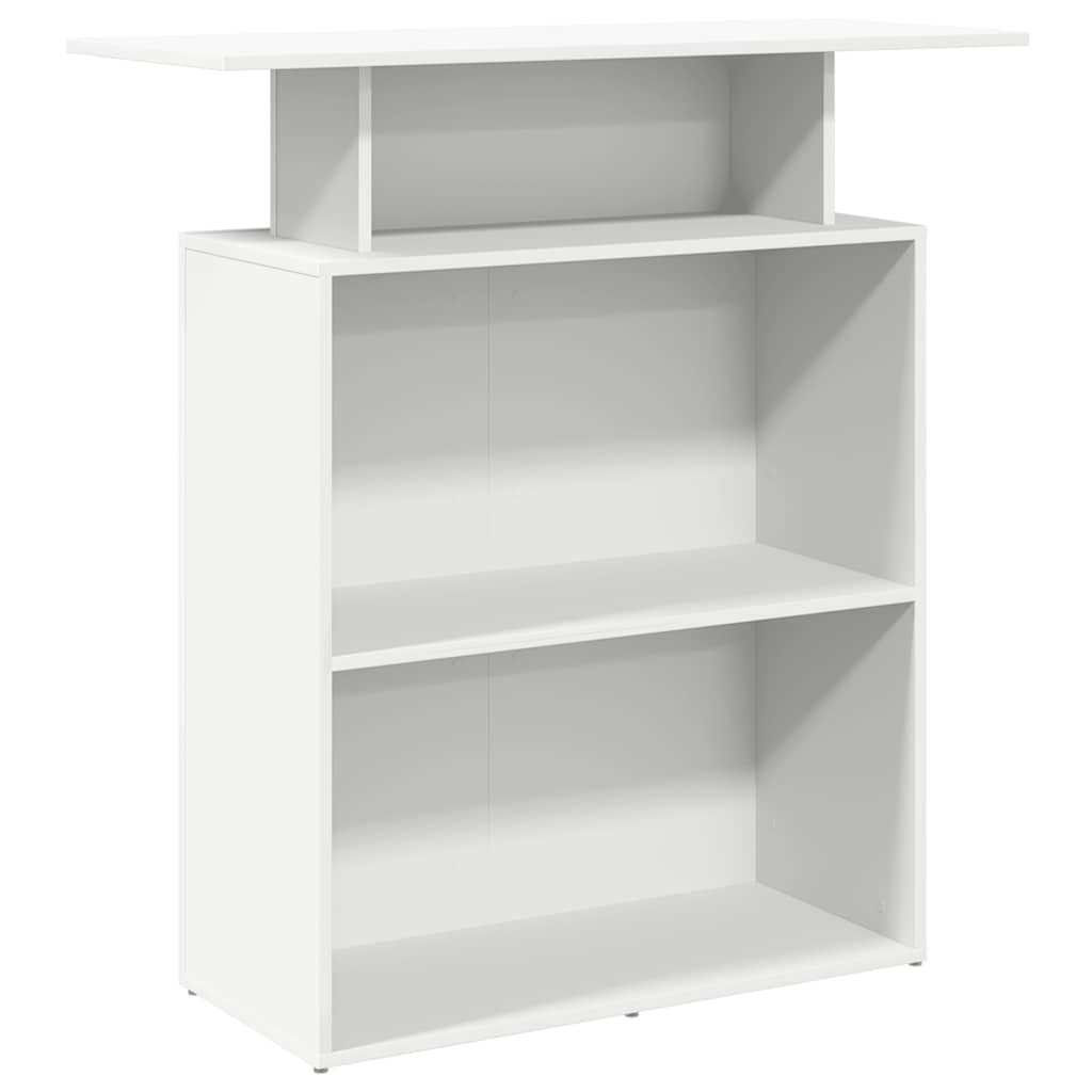 Reception Desk White 100x40x104 cm Engineered Wood