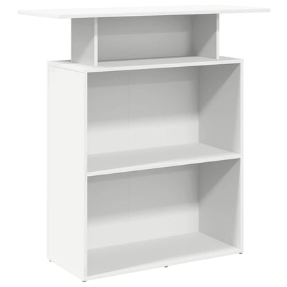 Reception Desk White 100x40x104 cm Engineered Wood