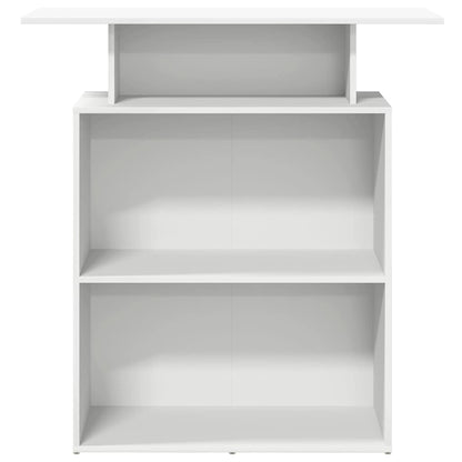 Reception Desk White 100x40x104 cm Engineered Wood