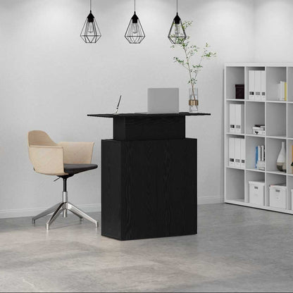 Reception Desk Black 100x40x104 cm Engineered Wood