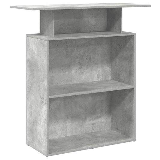 Reception Desk Concrete Grey 100x40x104 cm Engineered Wood