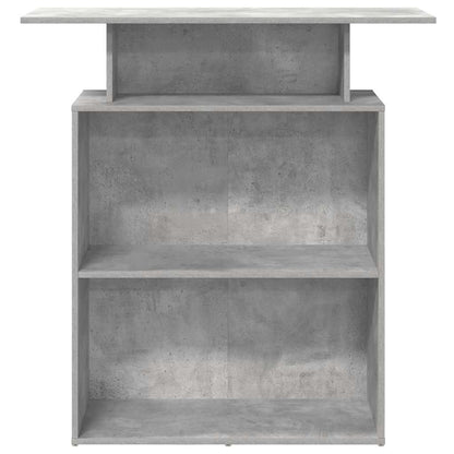 Reception Desk Concrete Grey 100x40x104 cm Engineered Wood