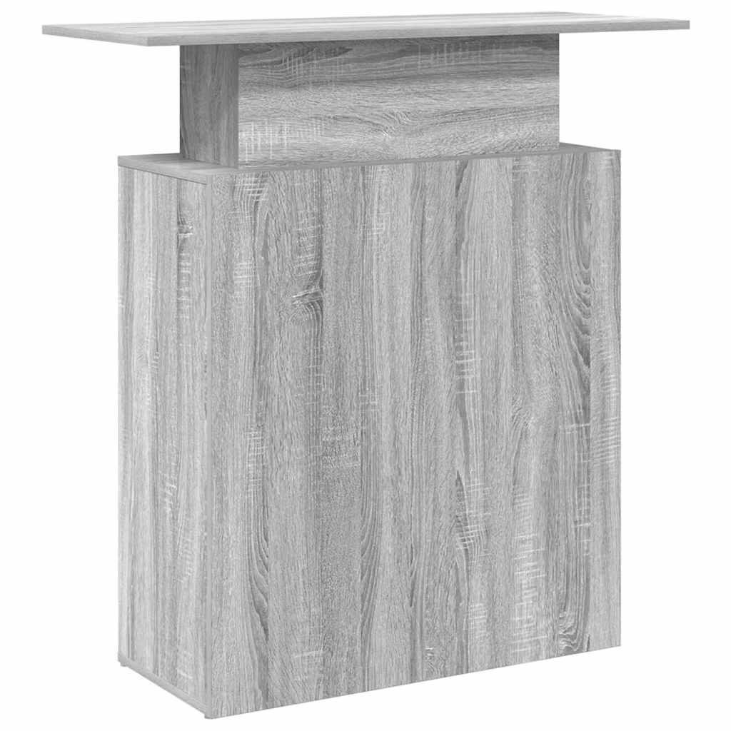Reception Desk Grey Sonoma 100x40x104 cm Engineered Wood