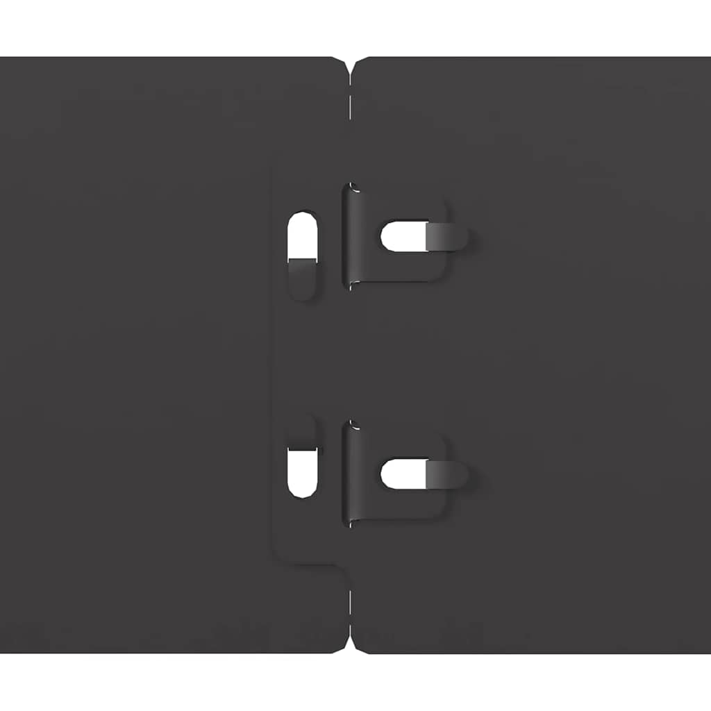 Lawn Edgings 10 pcs Black 10x103 cm Cold-rolled Steel