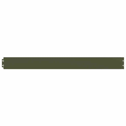 Lawn Edgings 10 pcs Olive Green 10x103 cm Cold-rolled Steel