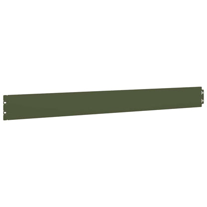 Lawn Edgings 10 pcs Olive Green 10x103 cm Cold-rolled Steel