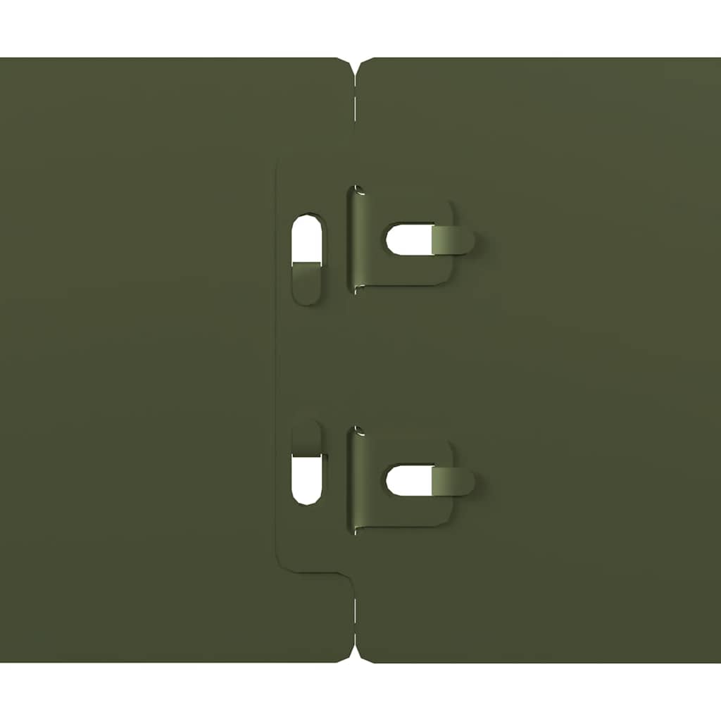 Lawn Edgings 10 pcs Olive Green 10x103 cm Cold-rolled Steel