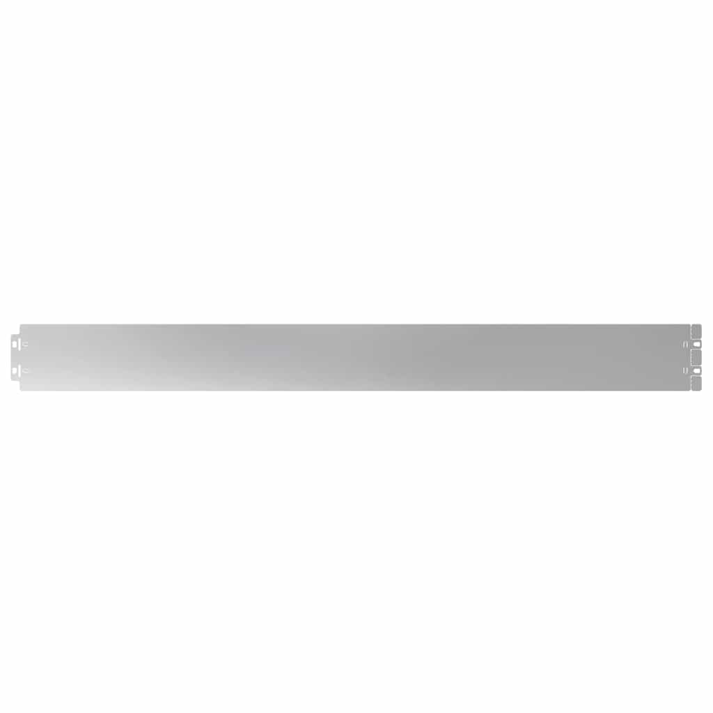 Lawn Edging 10 pcs 10 x 103 cm Galvanised Steel Silver