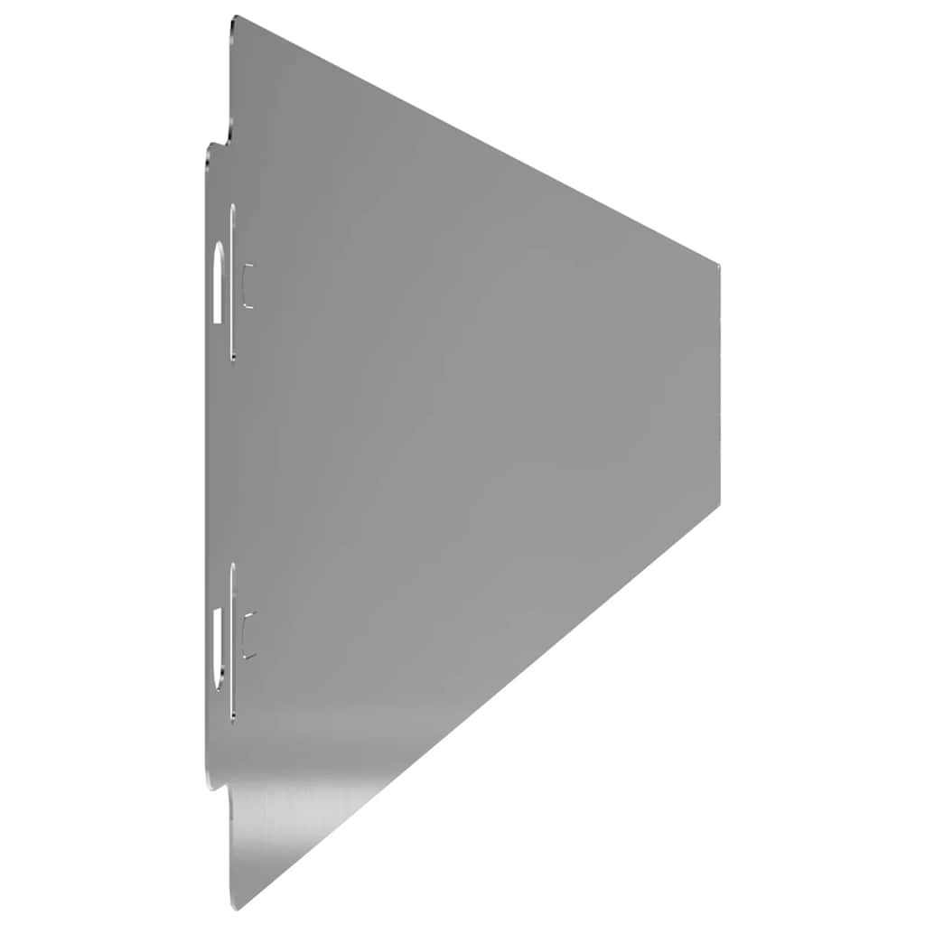 Lawn Edging 10 pcs 10 x 103 cm Galvanised Steel Silver