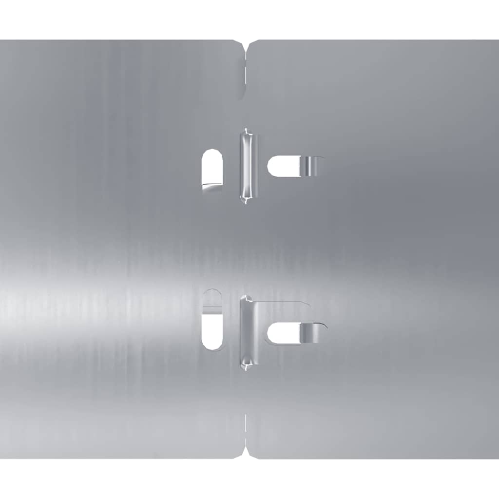 Lawn Edging 10 pcs 10 x 103 cm Galvanised Steel Silver