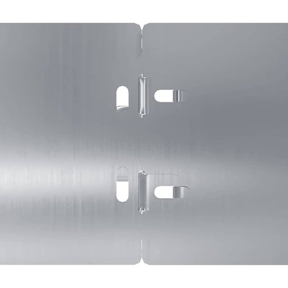Lawn Edging 10 pcs 10 x 103 cm Galvanised Steel Silver