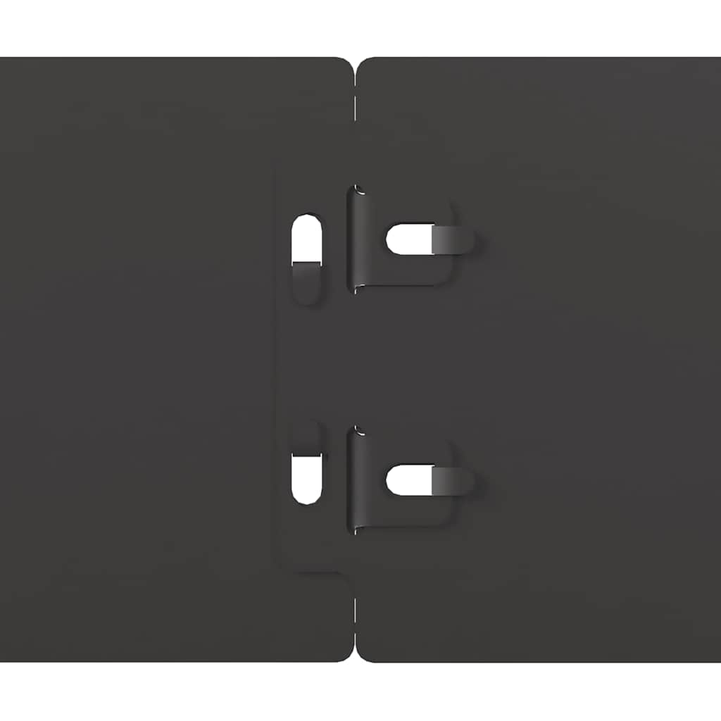 Lawn Edgings 50 pcs Black 10x103 cm Cold-rolled Steel
