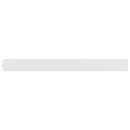 Lawn Edgings 50 pcs White 10x103 cm Cold-rolled Steel
