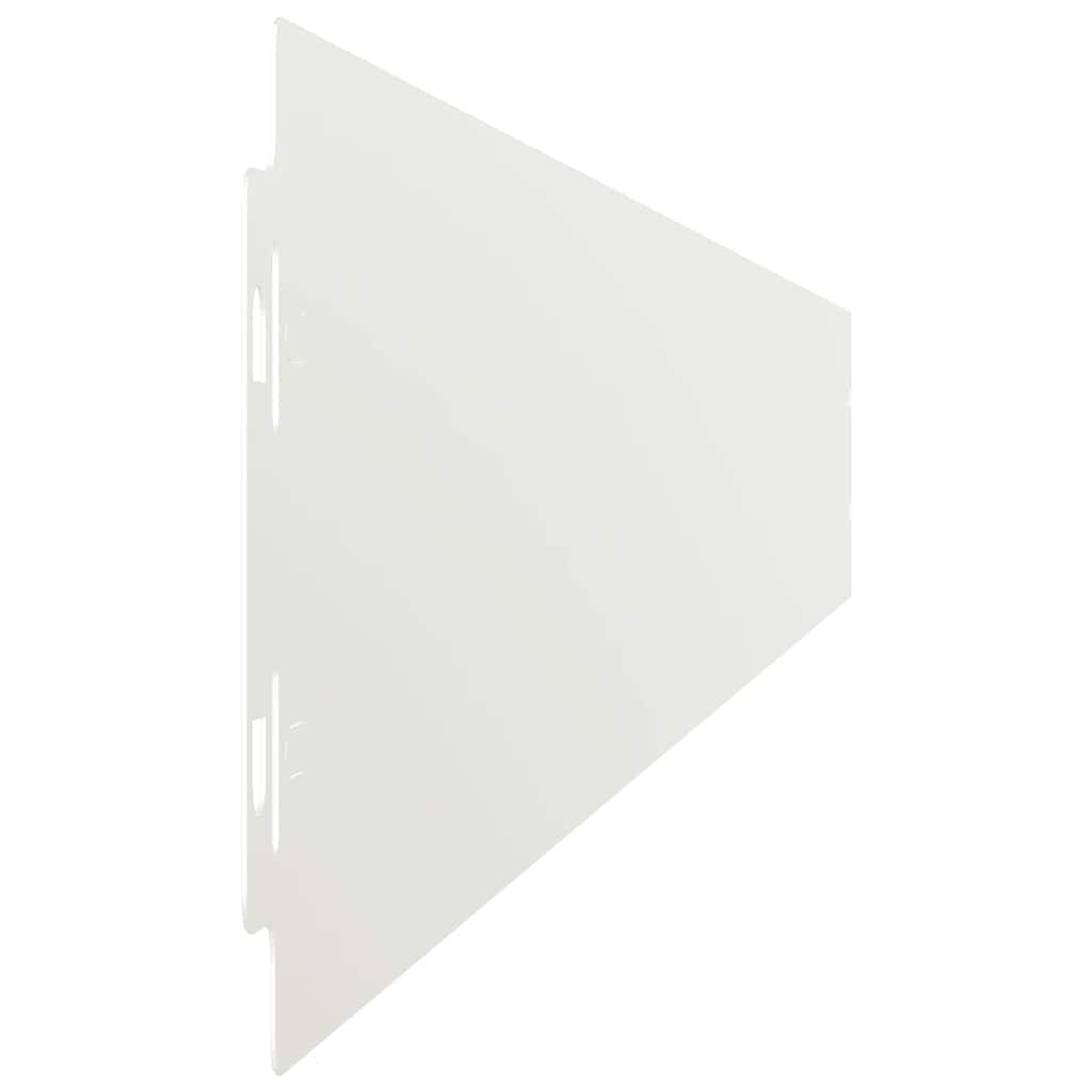 Lawn Edgings 50 pcs White 10x103 cm Cold-rolled Steel