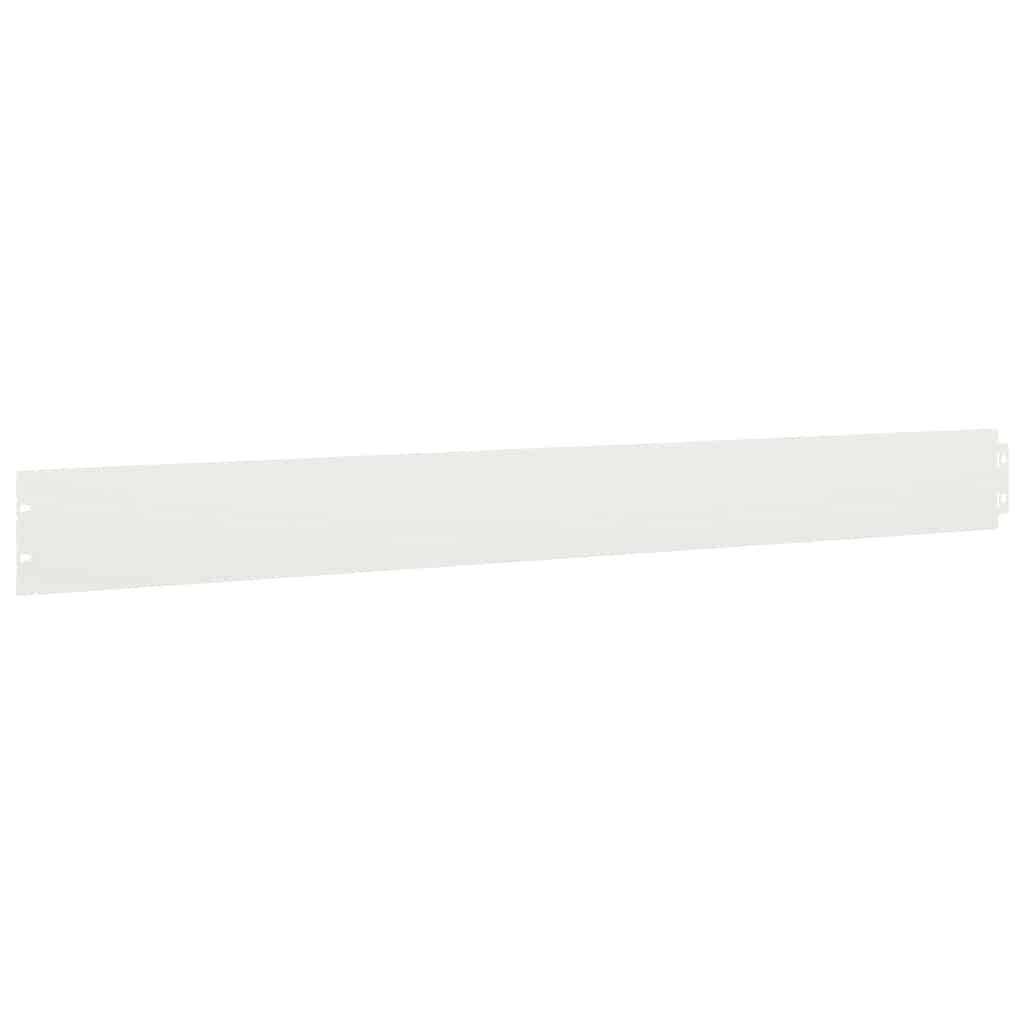 Lawn Edgings 50 pcs White 10x103 cm Cold-rolled Steel