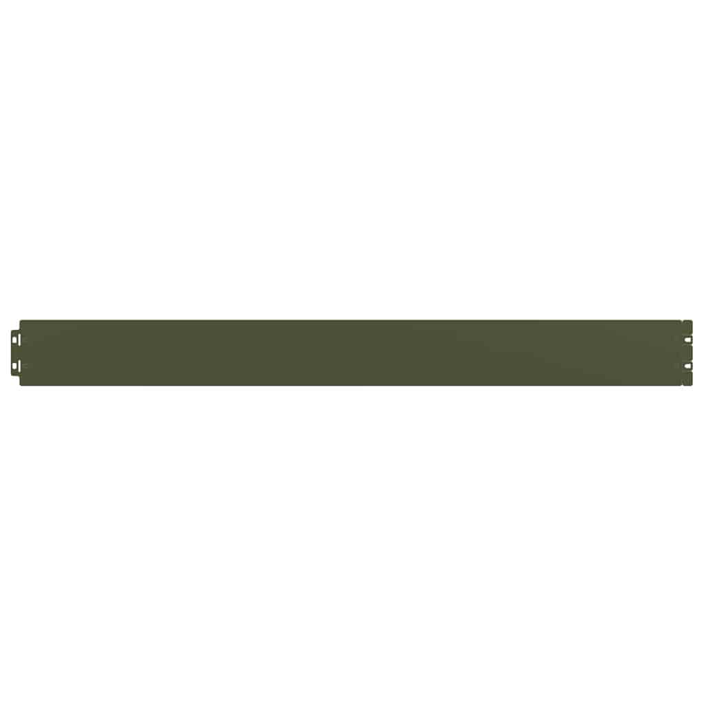 Lawn Edgings 50 pcs Olive Green 10x103 cm Cold-rolled Steel