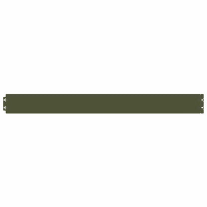 Lawn Edgings 50 pcs Olive Green 10x103 cm Cold-rolled Steel
