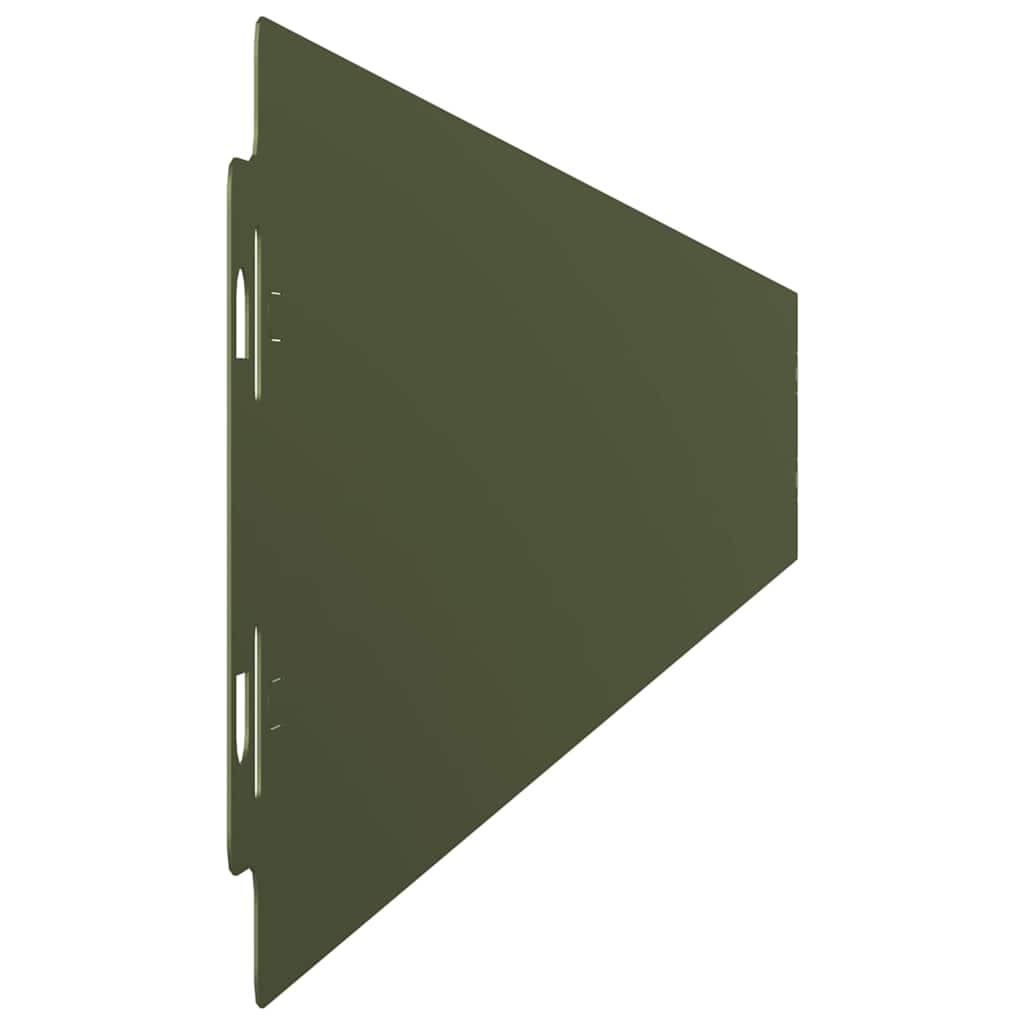 Lawn Edgings 50 pcs Olive Green 10x103 cm Cold-rolled Steel
