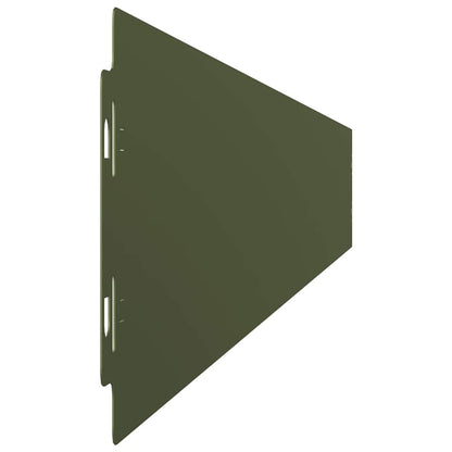Lawn Edgings 50 pcs Olive Green 10x103 cm Cold-rolled Steel