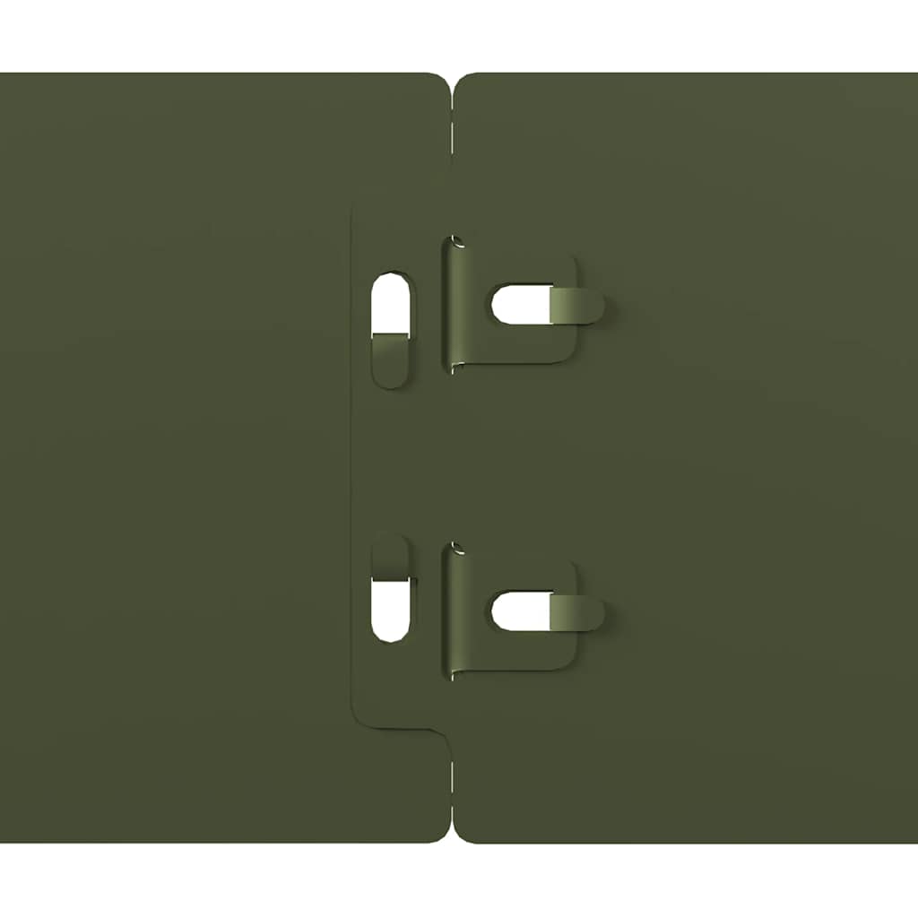 Lawn Edgings 50 pcs Olive Green 10x103 cm Cold-rolled Steel
