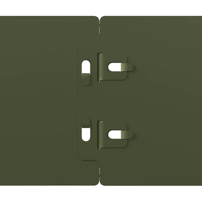 Lawn Edgings 50 pcs Olive Green 10x103 cm Cold-rolled Steel