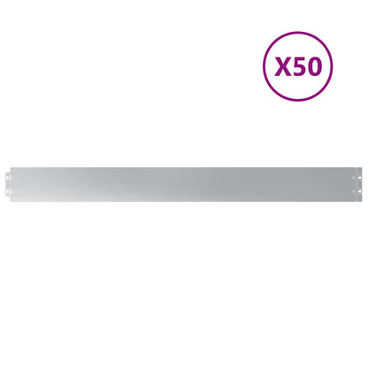 Lawn Edgings 50 pcs 10x103 cm Galvanised Steel