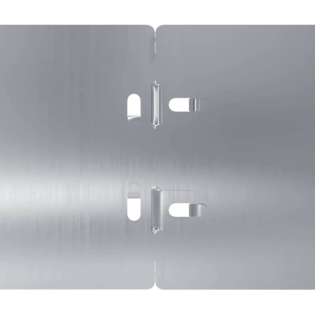 Lawn Edging 50 pcs 10 x 103 cm Galvanised Steel Silver