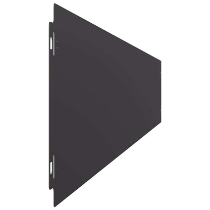 Lawn Edgings 10 pcs Black 15x103 cm Cold-rolled Steel