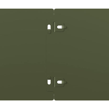 Lawn Edgings 10 pcs Olive Green 15x103 cm Cold-rolled Steel