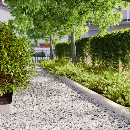 Lawn Edging 10 pcs 15 x 103 cm Stainless Steel Silver