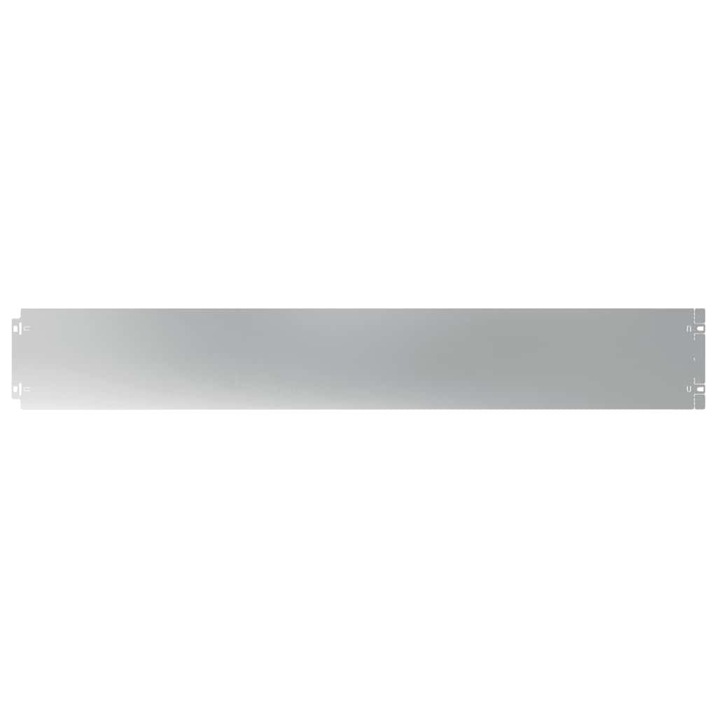 Lawn Edging 10 pcs 15 x 103 cm Galvanised Steel Silver
