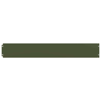 Lawn Edgings 50 pcs Olive Green 15x103 cm Cold-rolled Steel