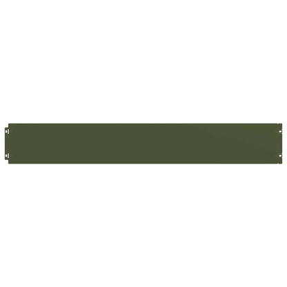 Lawn Edgings 50 pcs Olive Green 15x103 cm Cold-rolled Steel
