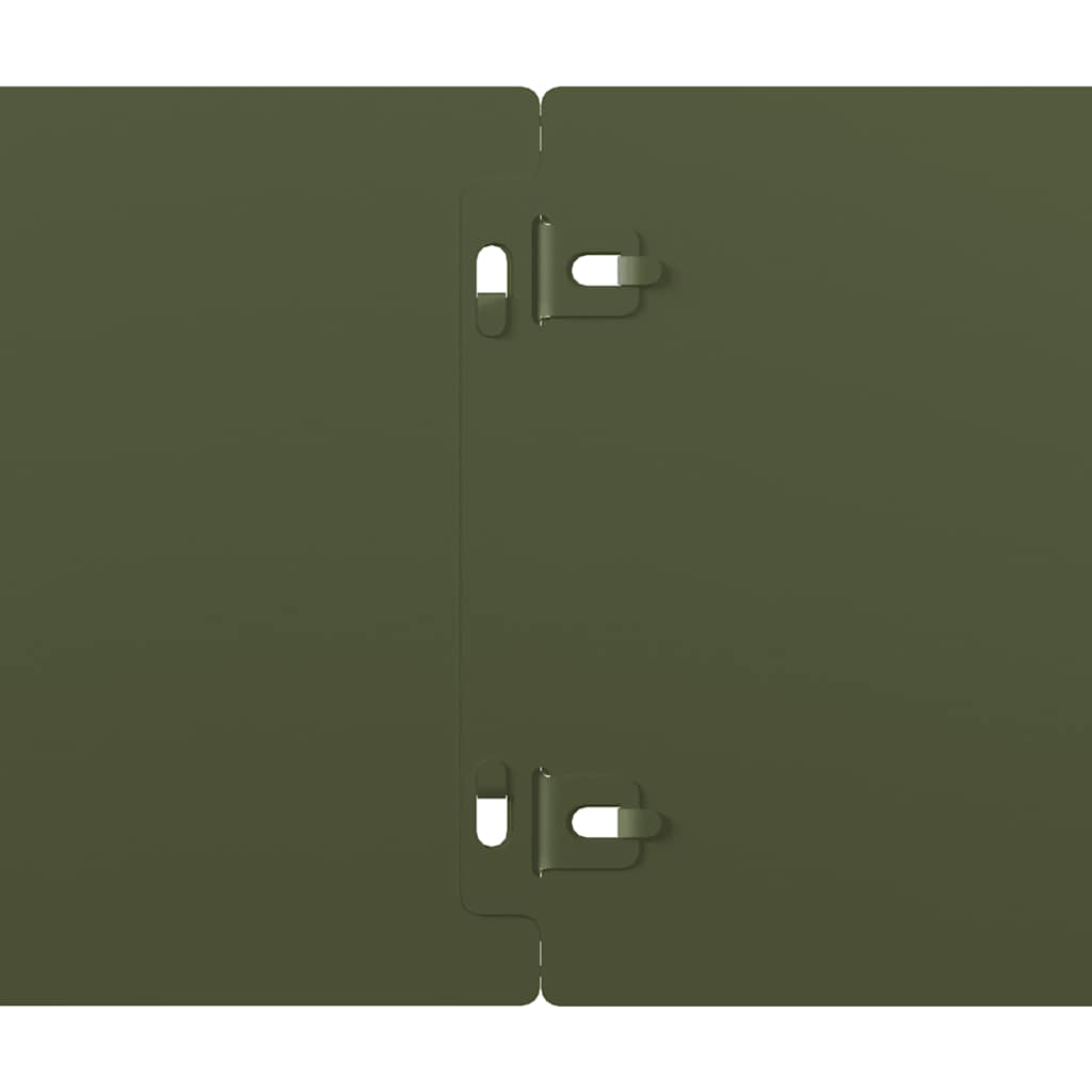 Lawn Edgings 50 pcs Olive Green 15x103 cm Cold-rolled Steel