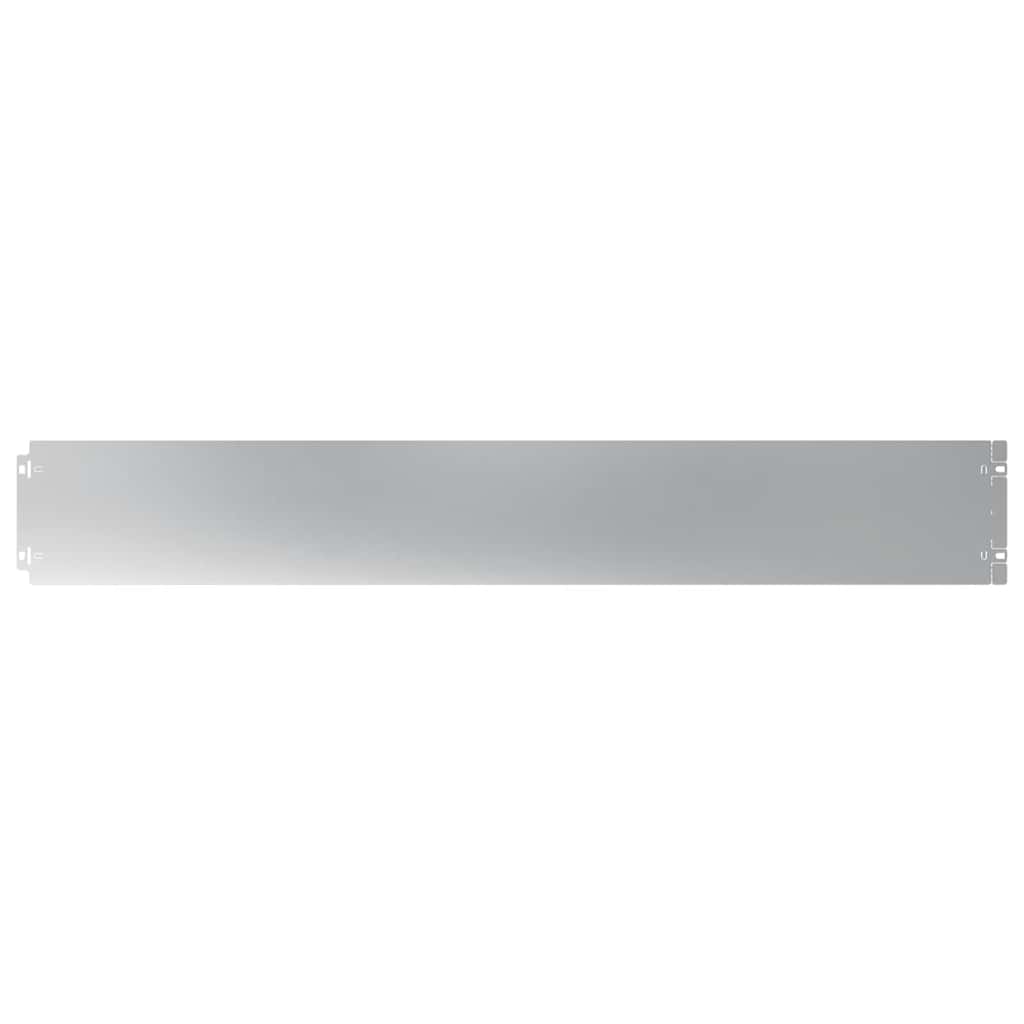 Lawn Edging 50 pcs 15 x 103 cm Galvanised Steel Silver