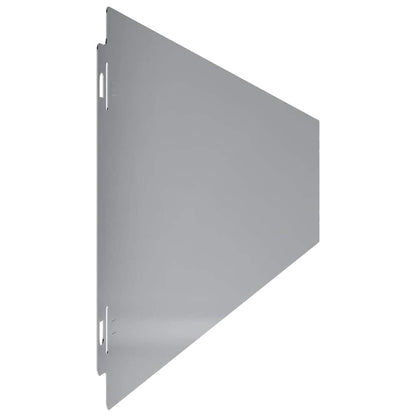 Lawn Edging 50 pcs 15 x 103 cm Galvanised Steel Silver